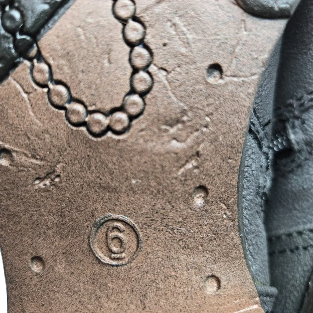 Luichiny Black Vegan Leather Moto Boots Women's "Mara Beth" Size 6 New In Box - Picture 8 of 10